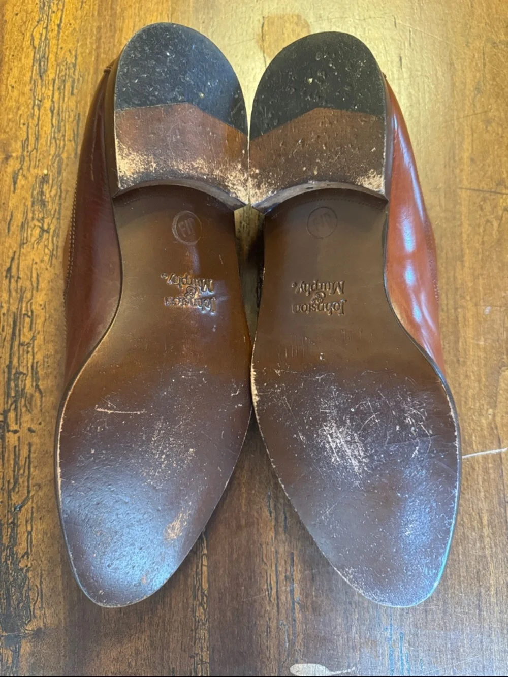 Johnston & Murphy Men's Melton Cap Toe 11 M Made in Italy Leather